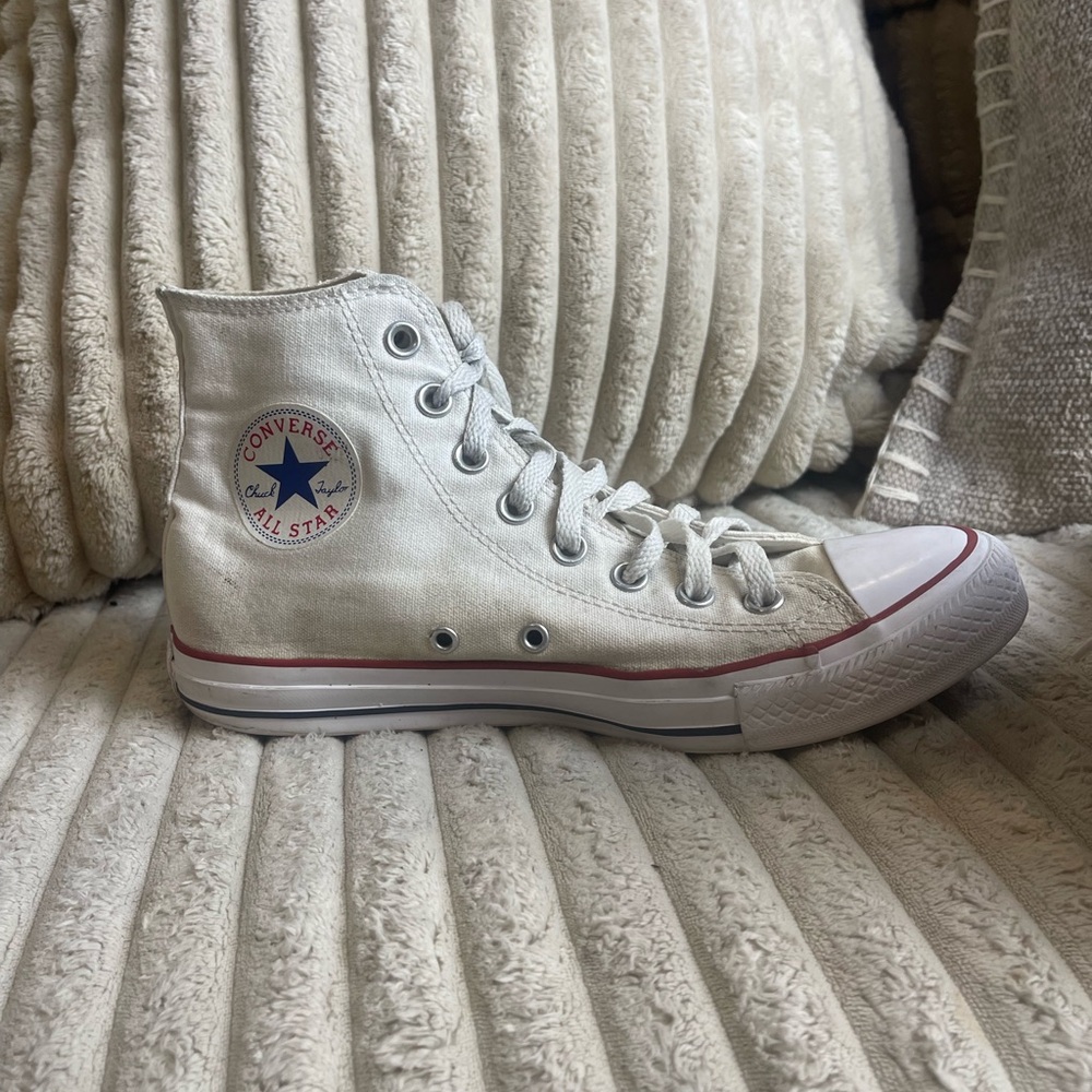 Converse Chuck Taylor All Star High Top Canvas White Unisex Shoes Men 6.5 WO 8.5 - Picture 7 of 8